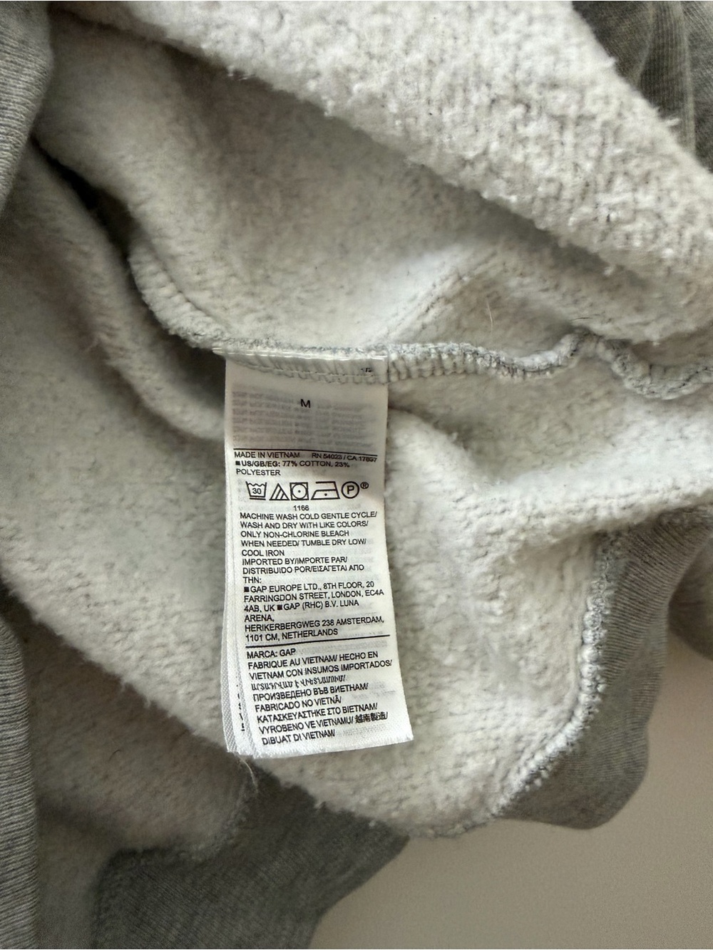 Gap VintageSoft Gray Sweatshirt M - Picture 3 of 5